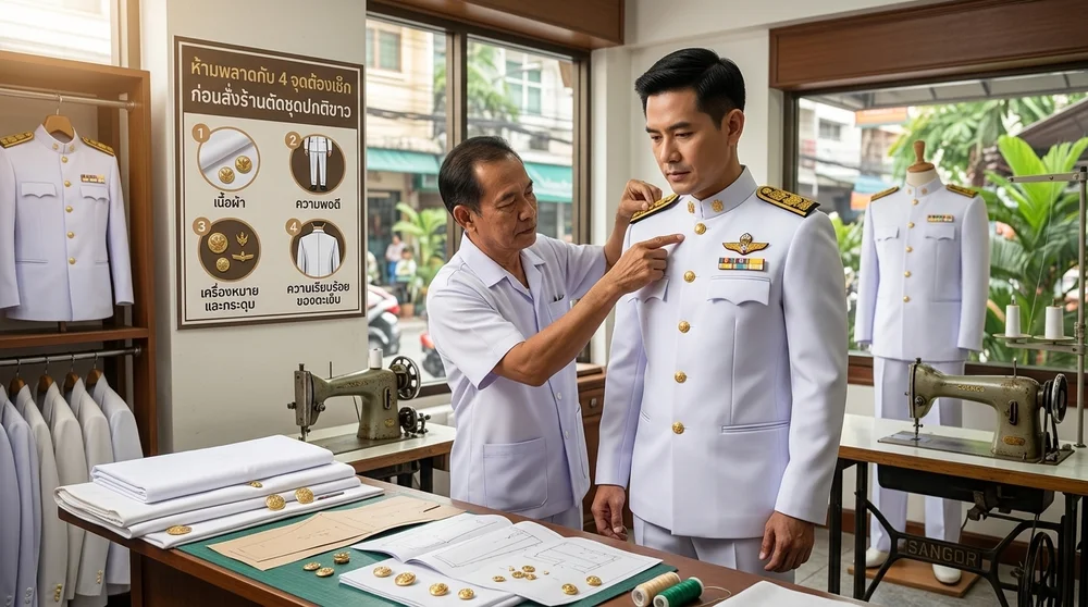 ห้ามพลาดกับ 4 จุดต้องเช็กก่อนสั่งร้านตัดชุดปกติขาว